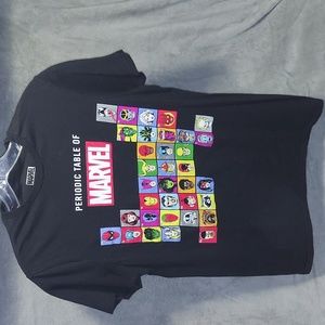 Marvel periodic tabke of marvel t-shirt size small